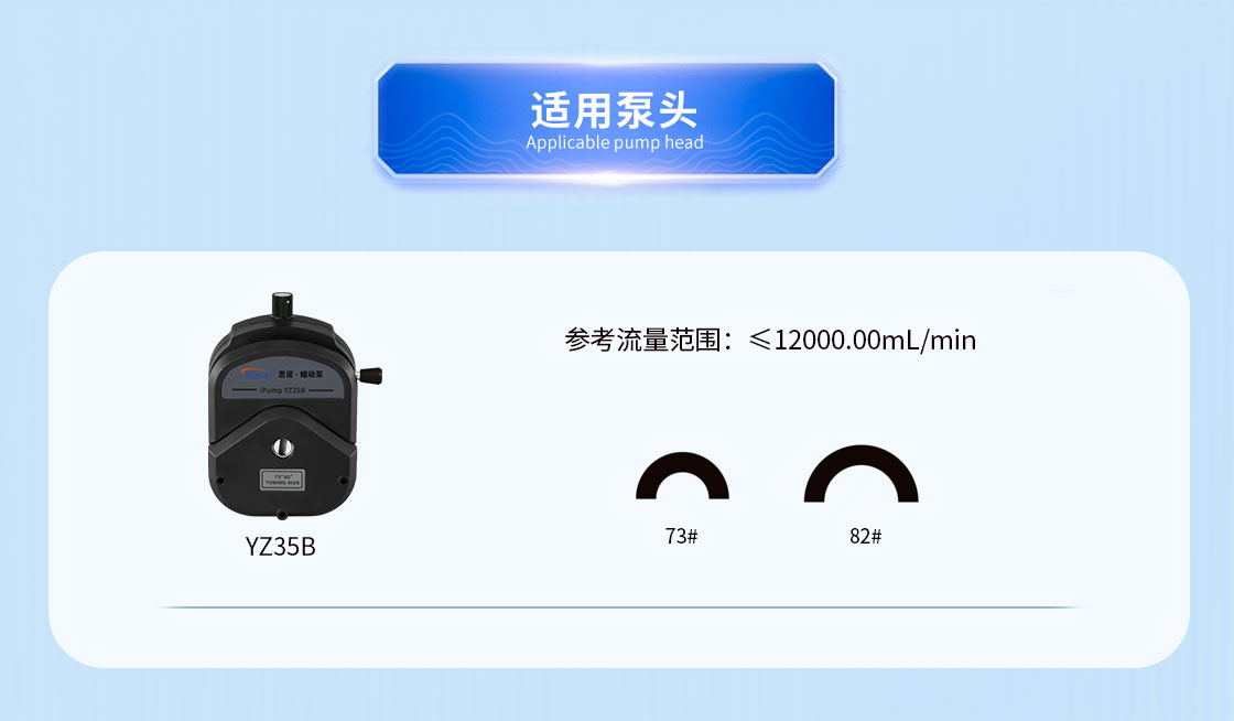 大流量印刷蠕動泵頭流量參數(shù)表